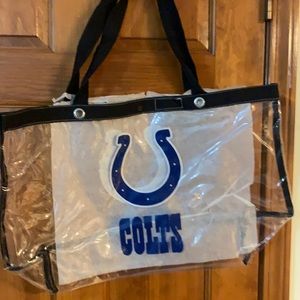 New Fan Dom Colts Clear Large Tote NWT